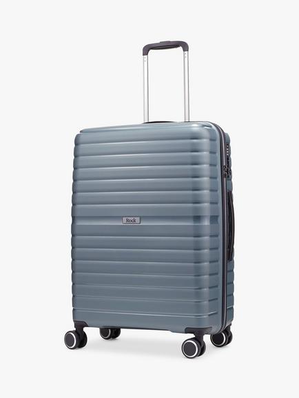 Rock Hydra Lite 8-Wheel 65.5cm Medium Suitcase, Blue
