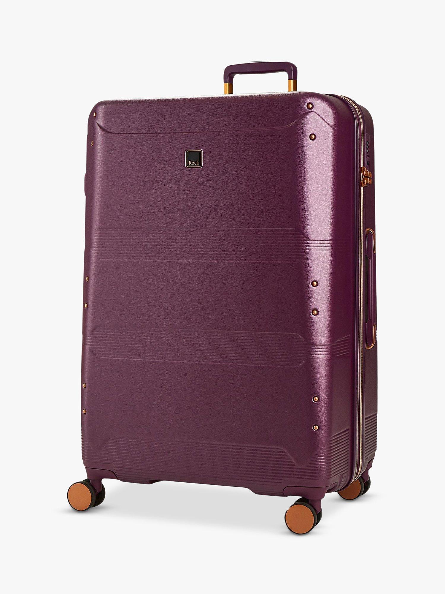 Rock Mayfair 8-Wheel 77cm Large Suitcase, Purple