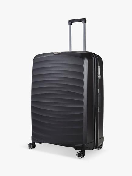 Rock Sunwave 8-Wheel 79cm Expandable Large Suitcase, Black