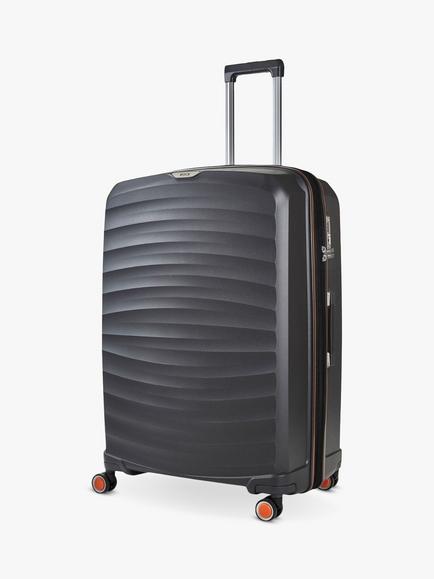 Rock Sunwave 8-Wheel 79cm Expandable Large Suitcase, Charcoal