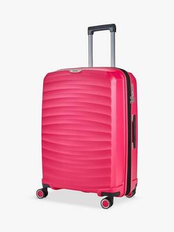 Rock Sunwave 8-Wheel 66cm Expandable Medium Suitcase, Pink