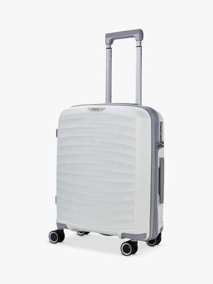 Rock Sunwave 8-Wheel 54cm Expandable Cabin Case, White