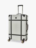 Rock Vintage 8-Wheel 78cm Large Suitcase, Cream