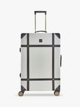 Rock Vintage 8-Wheel 78cm Large Suitcase, Cream