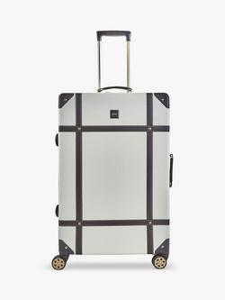 Rock Vintage 8-Wheel 78cm Large Suitcase - view 2, Cream