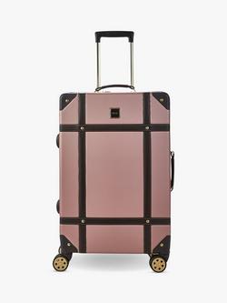 Rock Vintage 8-Wheel 68cm Medium Suitcase - view 2, Pink