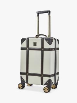 Rock Vintage 8-Wheel 55cm Cabin Case, Cream