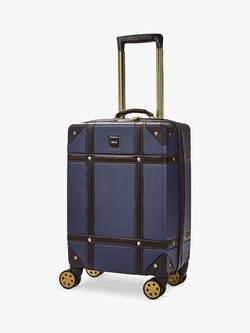 Rock Vintage 8-Wheel 55cm Cabin Case, Navy