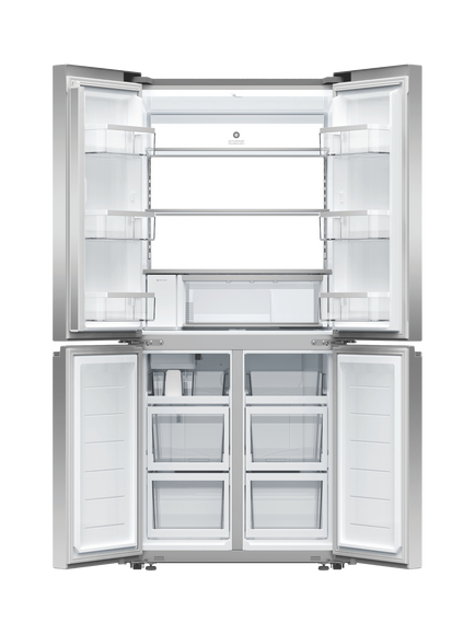 Fisher & Paykel Series 7 RF500QNUX1 Freestanding 60/40 American Fridge Freezer, Stainless Steel - view 2, Stainless Steel