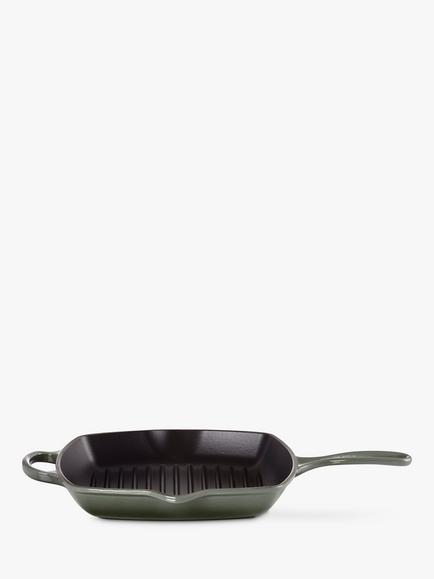 Le Creuset Cast Iron Signature Square Grillit, 26cm - view 2, Thyme