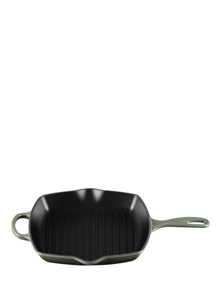 Le Creuset Cast Iron Signature Square Grillit, 26cm, Thyme