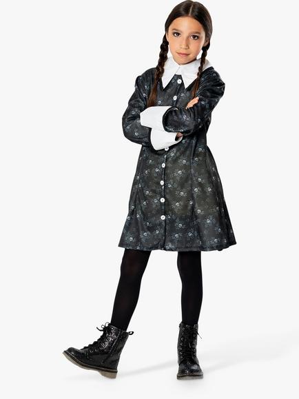 Rubies Kids' Wednesday Addams Costume, Black, Multi