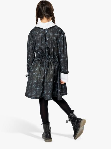 Rubies Kids' Wednesday Addams Costume, Black - view 2, Multi