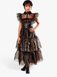Rubies Kids' Wednesday Addams Raven Costume Dress, Black