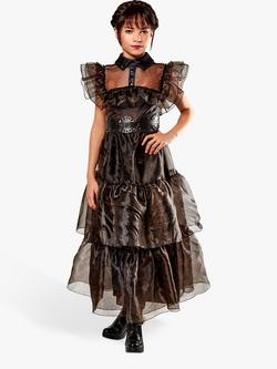 Rubies Kids' Wednesday Addams Raven Costume Dress, Black, Multi