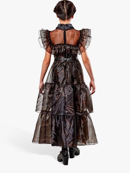 Rubies Kids' Wednesday Addams Raven Costume Dress, Black - view 2, Multi