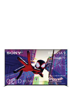 Sony Bravia 9 K85XR90PU (2024) QLED XR Mini LED HDR 4K Ultra HD Smart Google TV, 85 inch with Youview & Dolby Atmos, Black, Black