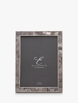 Impressions Elegance Mother of Pearl Photo Frame, 5 x 7" (13 x 18cm), Grey - view 2, Grey