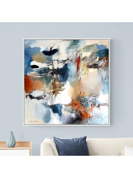 John Lewis Natasha Barnes 'Continuation' Framed Canvas Print, 104 x 104cm, Multi - view 2, Multi