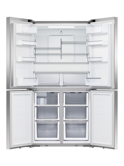 Fisher & Paykel Series 7 RF605QNUVX1 Freestanding 65/35 American Fridge Freezer, Stainless Steel - view 2, Stainless Steel