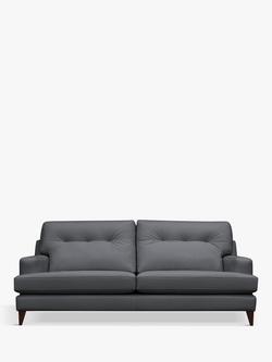 G Plan Vintage Seventy Two Large 4 Leather Seater Sofa, Dark Leg, Cambridge Petrol Blue