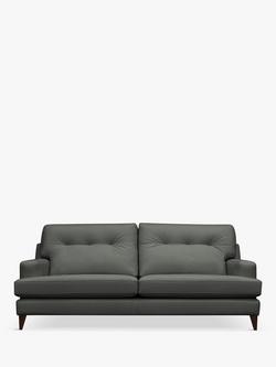 G Plan Vintage Seventy Two Large 4 Leather Seater Sofa, Dark Leg, Cambridge Slate