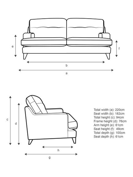 G Plan Vintage The Seventy Two Large 4 Seater Sofa, Dark Leg - view 2, Easy Clean Plush Mallard