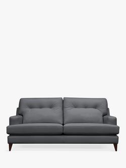 G Plan Vintage Seventy Two Medium 3 Seater Leather Sofa, Dark Leg, Cambridge Petrol Blue