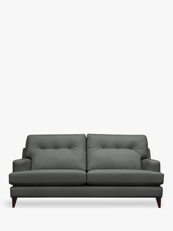 G Plan Vintage Seventy Two Medium 3 Seater Leather Sofa, Dark Leg, Cambridge Slate