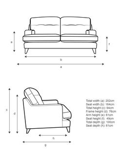 G Plan Vintage Seventy Two Medium 3 Seater Leather Sofa, Dark Leg - view 2, Cambridge Slate