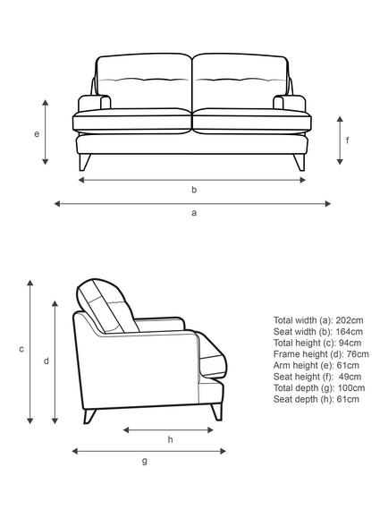 G Plan Vintage The Seventy Two Medium 3 Seater Sofa, Dark Leg - view 2, Easy Clean Plush Mallard