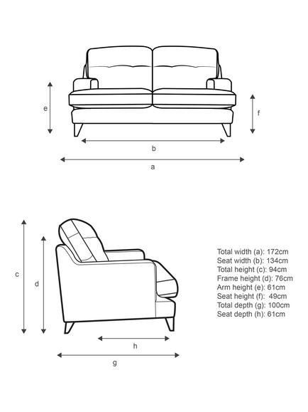 G Plan Vintage Seventy The Two Small 2 Seater Sofa, Dark Leg - view 2, Easy Clean Plush Mallard