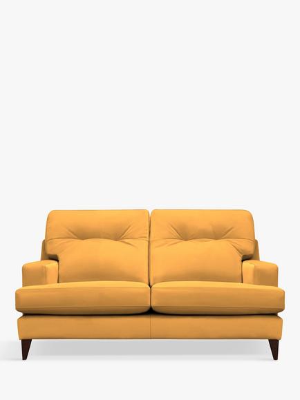 G Plan Vintage Seventy The Two Small 2 Seater Sofa, Dark Leg, Easy Clean Plush Turmeric