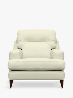 G Plan Vintage Seventy Two Leather Armchair, Dark Leg, Cambridge Chalk