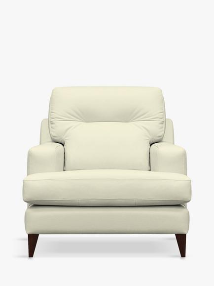 G Plan Vintage Seventy Two Leather Armchair, Dark Leg, Cambridge Chalk