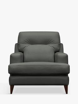 G Plan Vintage Seventy Two Leather Armchair, Dark Leg, Cambridge Slate