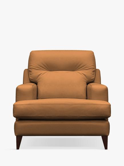G Plan Vintage Seventy Two Leather Armchair, Dark Leg, Cambridge Tan