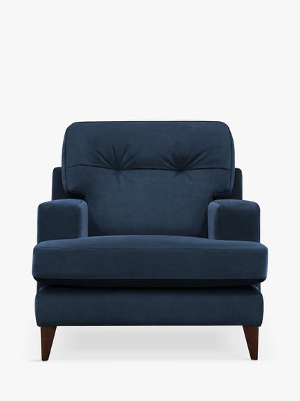 G Plan Vintage The Seventy Two Armchair, Dark Leg, Easy Clean Plush Indigo