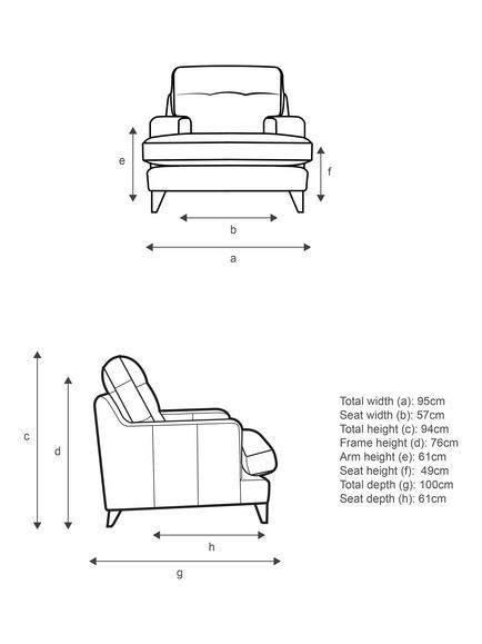 G Plan Vintage The Seventy Two Armchair, Dark Leg - view 2, Easy Clean Plush Mallard