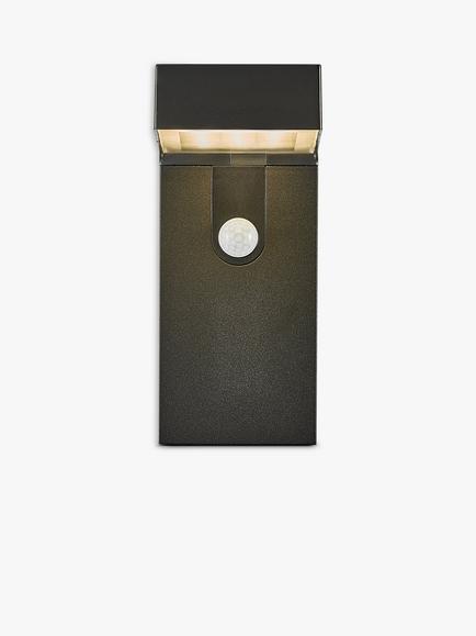 Nordlux Alya Motion Sensor Solar Powered Outdoor Wall Light, Black - view 2, Black Black