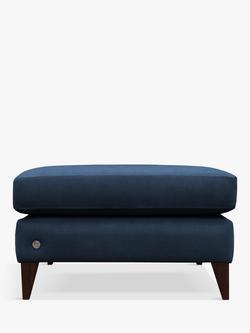 G Plan Vintage The Seventy Two Footstool, Dark Leg, Plush Indigo