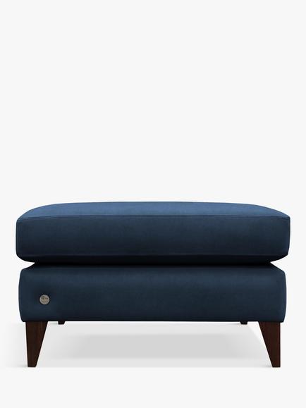 G Plan Vintage The Seventy Two Footstool, Dark Leg, Easy Clean Plush Indigo