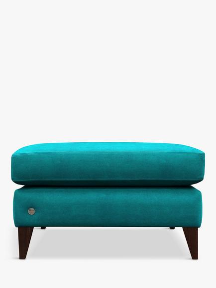 G Plan Vintage The Seventy Two Footstool, Dark Leg, Easy Clean Plush Mallard