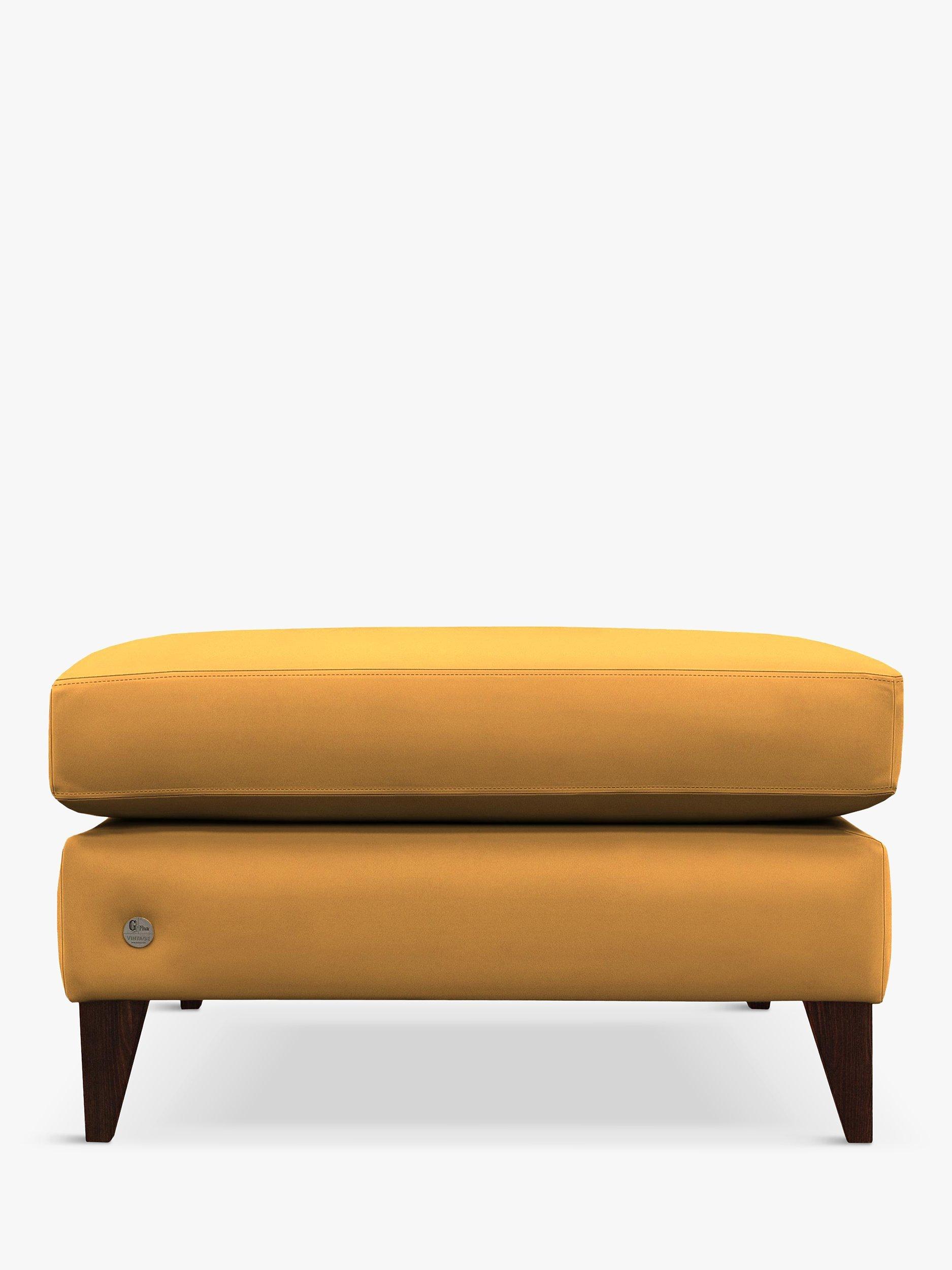 The Seventy Two Range, G Plan Vintage The Seventy Two Footstool, Dark Leg, Plush Turmeric