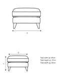 G Plan Vintage The Seventy Two Footstool, Dark Leg, Plush Turmeric