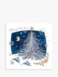 Woodmansterne Tree with Hares Christmas Card