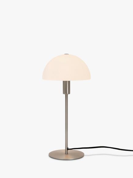 Nordlux Ellen Opal/Steel Table Lamp, Silver Grey, Grey Silver