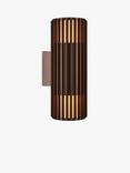 Nordlux Aludra Outdoor Double Wall Light, Mid Grey, Brown Dark