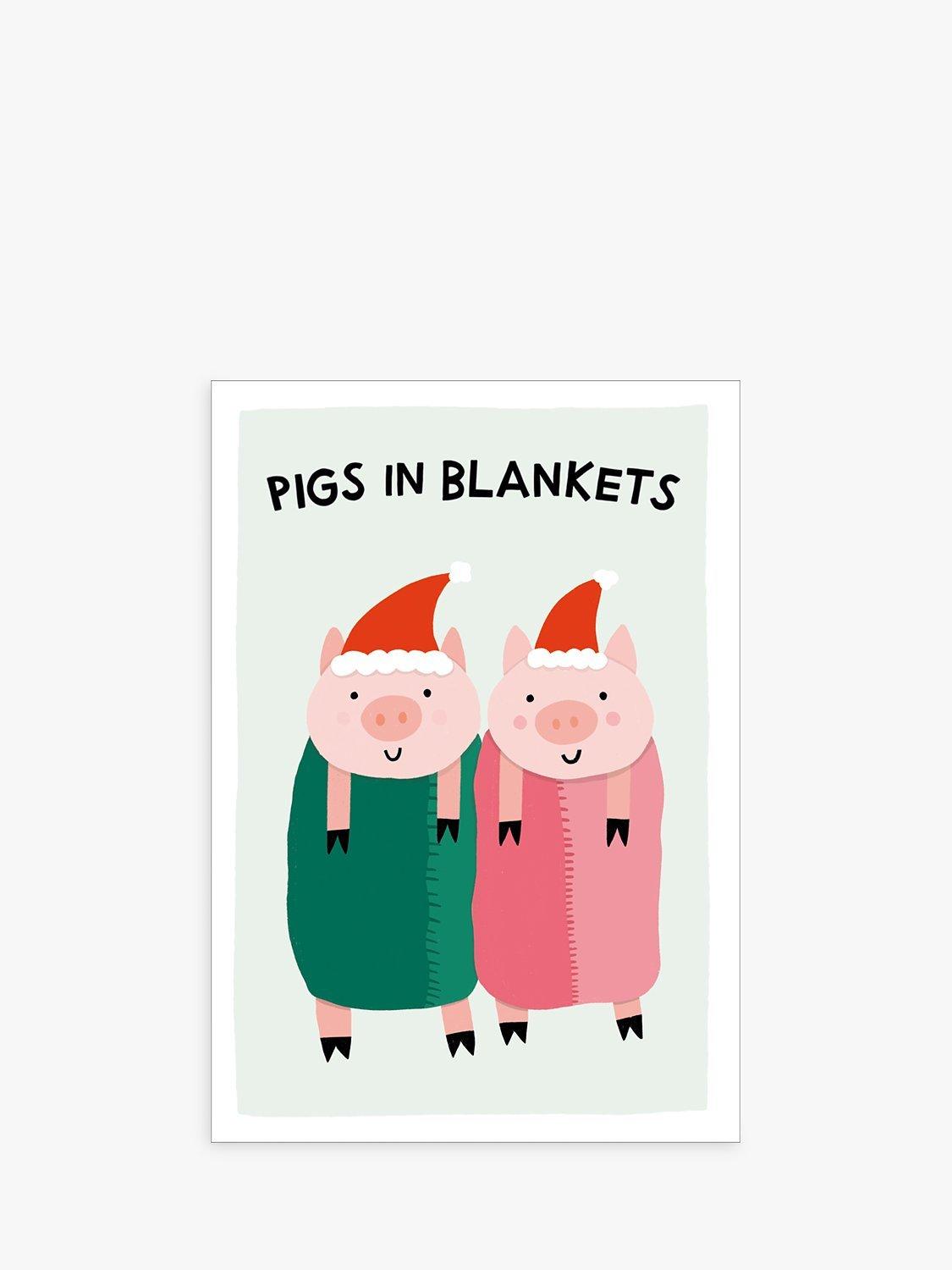 Woodmansterne Pigs in Blankets Christmas Card
