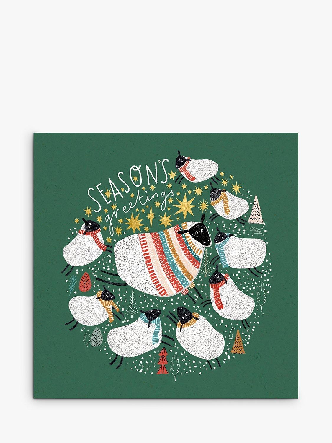 Woodmansterne Sheep Jumping Christmas Card